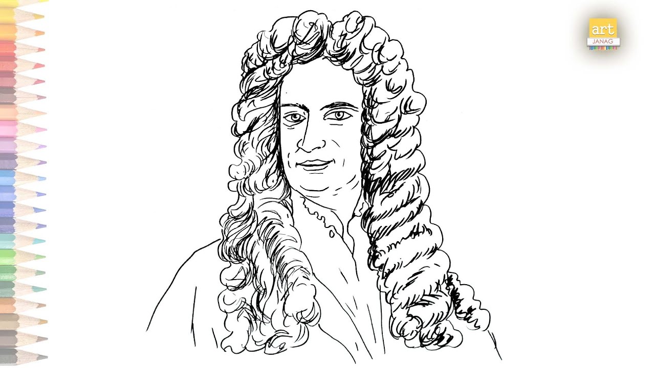 Sir Isaac Newton Drawing by Print Collector - Pixels