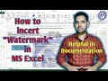 How to Insert Watermark in MS Excel ! MS Excel !! ASK Mechnology !!!