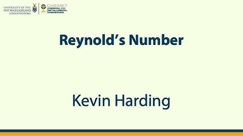 Reynolds number [Lecture]