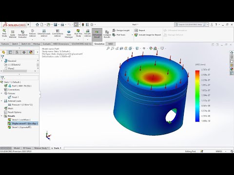 Designing and Simulation of a Piston || SkillPractical Mechanical DIY Projects