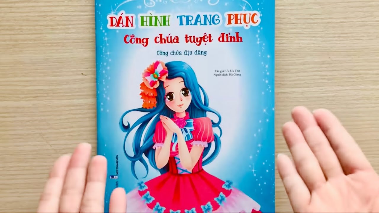 Dán hình trang phục công chúa dịu dàng màu xanh -... - youtube
