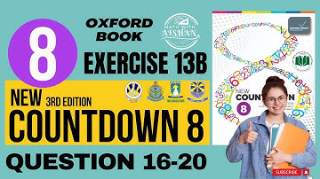 Class 8th Math Exercise 13B Question 16-20 | New countdown third edition | oxford | Math with Afshan