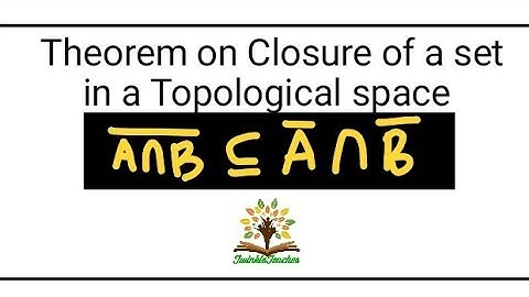 Theorems on Topology| Theorem related to CLOSURE of a set in a Topological Space.