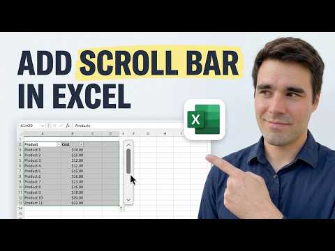 How To Add A Scroll Bar In Excel [Easy Hack]