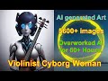 Ai generated art futuristic violinist cyborg woman by ai aiart aianimation cyberpunk cyborg