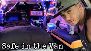 Solo Car Camping with Rain, staying Cool OffGrid | Van Life Movie