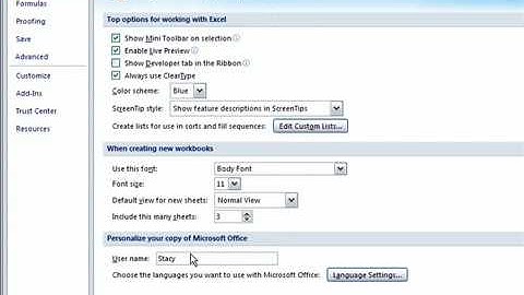 Clear Recent Documents in Excel 2007