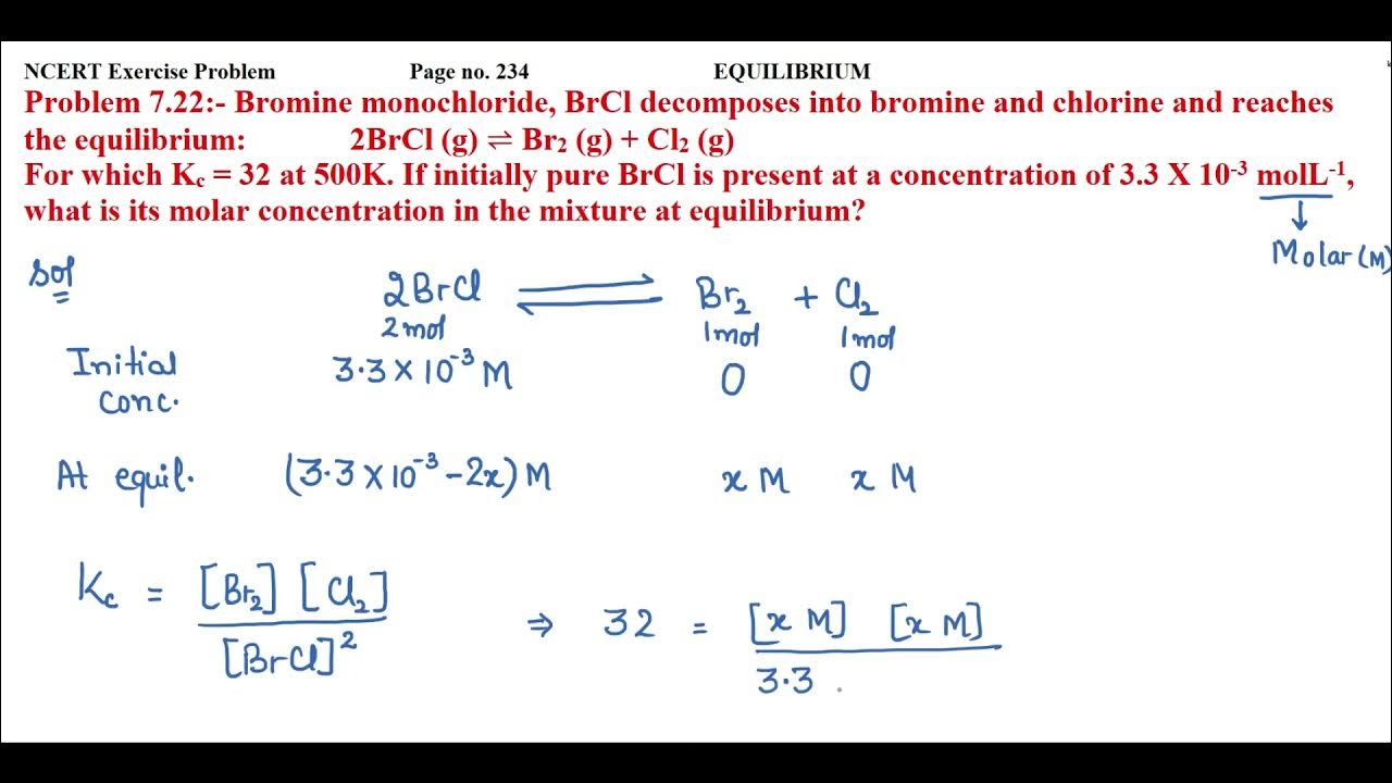 Bromine monochloride, BrCl into bromine and chlorine and