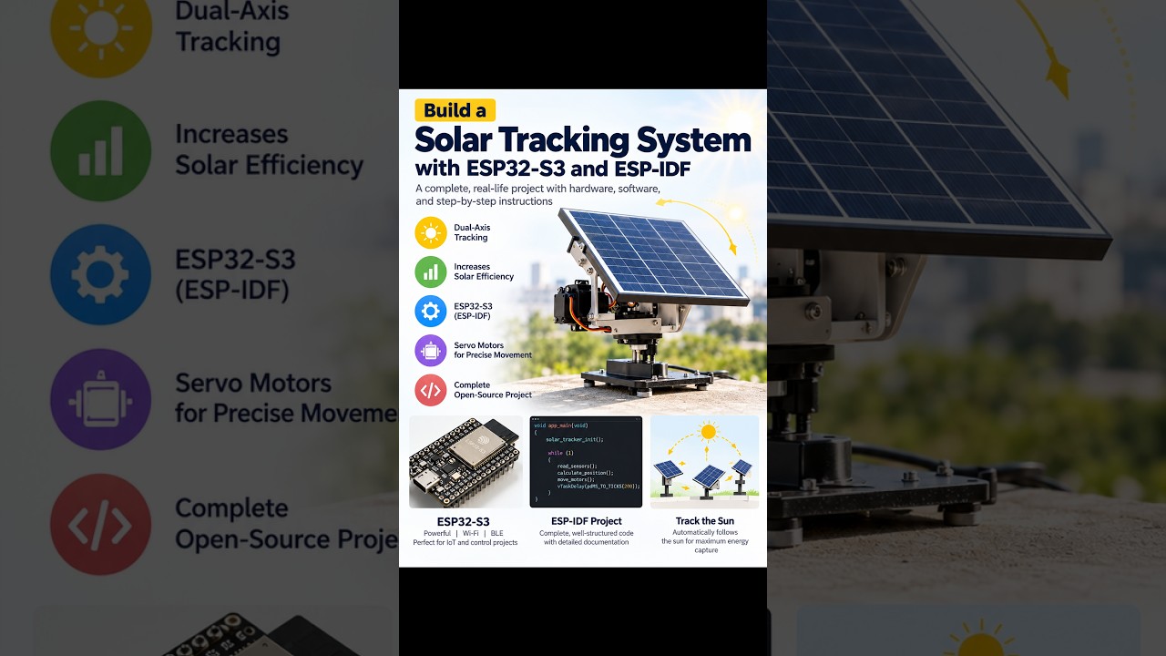 Fixed Solar Tracking System Building a Dual-Axis Solar Tracking System Using ESP32-S3 - YouTube