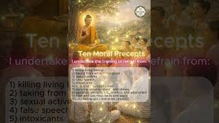 Ten Moral Precepts #buddha #dhamma #sangha #buddhism #shorts