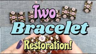 2 Bracelet Restorations Pieces From Junk Jewelry Jar Made New Again!
