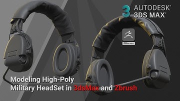 Military HeadSet |  Modeling in 3ds Max and Zbrush