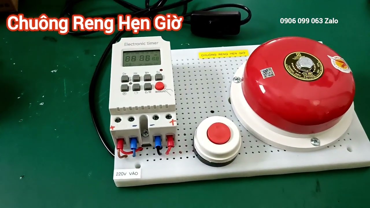 Chuông Reng Hẹn Giờ dùng cho Trường học, xí nghiệp, cơ quan. Chuông  reng Tiến Thành - youtube
