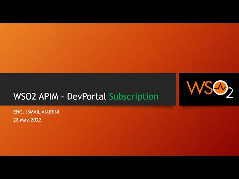 011 - WSO2 APIM - DevPortal Subscription