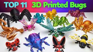 11 Amazing 3D Printed Insects Flexi And Articulated Models On Bambu Lab A1