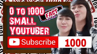 HOW TO GET YOUR FIRST 1000 SUBSCRIBER FAST | SMALL YOUTUBER