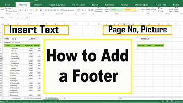 How to Add a  Footer in Excel (Text,Picture, Page Number) and More by learning center