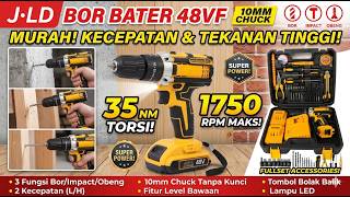 JLD Mesin Bor Baterai 48Vf Impact Fullset Murah dengan Kecepatan Tinggi dan Tekanan Tinggi