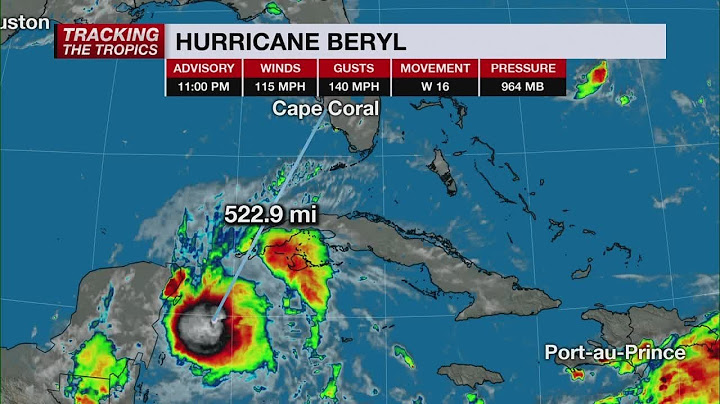 Hurricane Beryl 11 p.m. update and Friday forecast