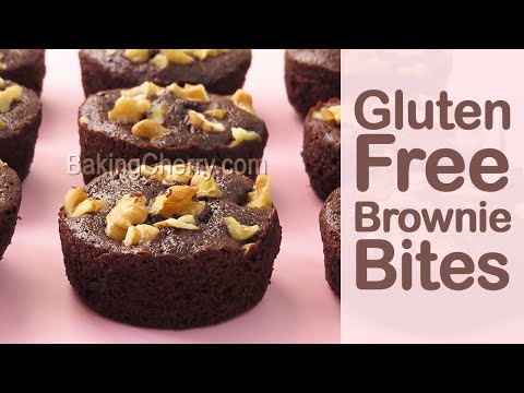 GLUTEN-FREE BROWNIE BITES (No-Flour, No-Butter) | Perfect Flourless Brownies Recipe | Baking Cherry