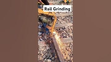 Rail Grinding After Thermit Welding #railway #thermitwelding #railjoint #grinding #destressing #rail