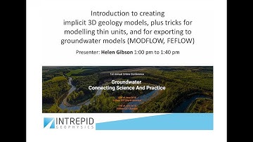 Groundwater resource management: Intro to creating implicit 3D geology models for mesh export