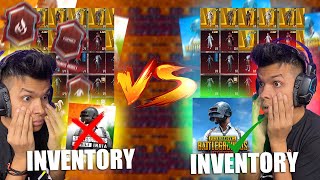 ❌BGMI INVENTORY VS 😍PUBG INVENTORY #1 SUPERSTAR VS PUBG 😱 INVENTORY COMPARISON - BGMI 2.9 UPDATE