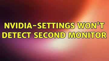 Ubuntu: Nvidia-settings won