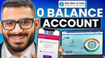 SBI Zero Balance Account Opening Online | SBI Online Account Opening