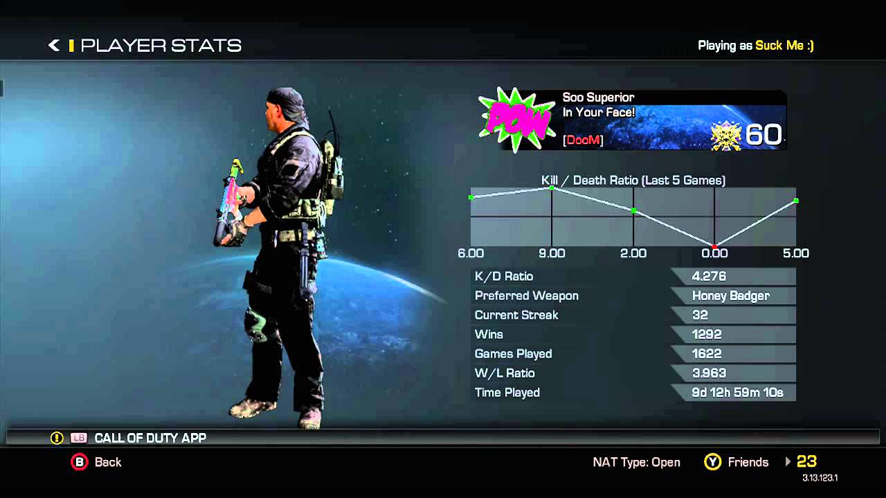 Soo Superior's COD GHOST Stats!