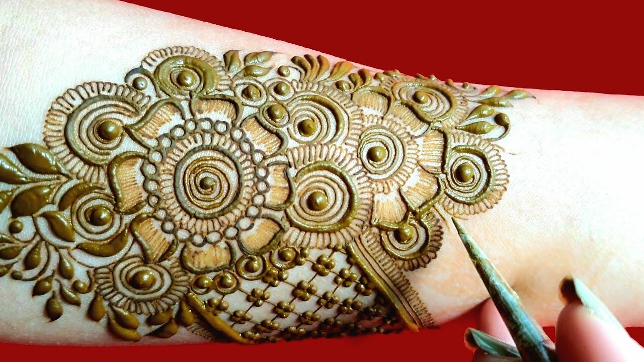 western henna tutorial ll stylish floral mehendi design ll modern classic mehndi ll front hand mhndi