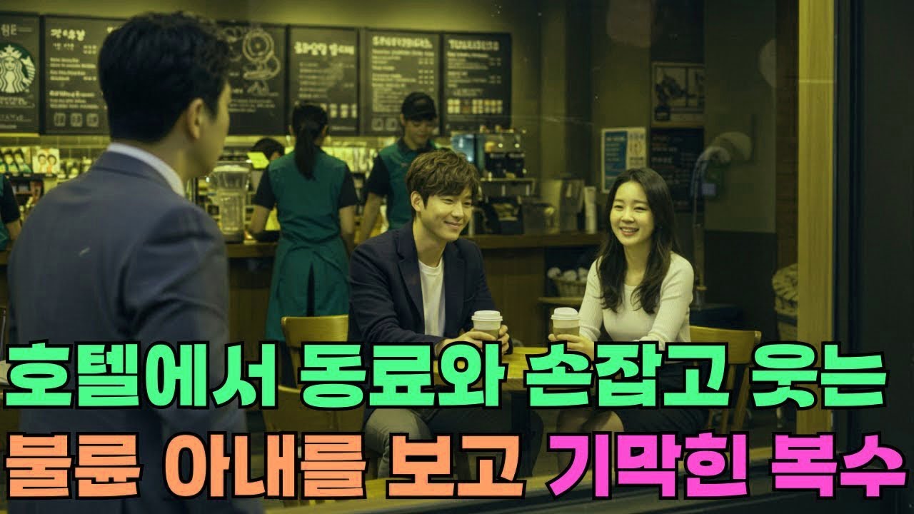 아내가 호텔에서 동료와 손잡고 웃는다, 남편은 복수를 준비하는데