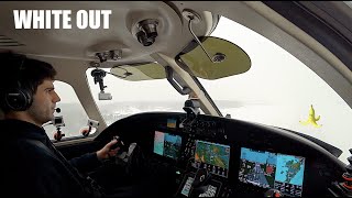 Landing in a Snowstorm! (Full Flight)