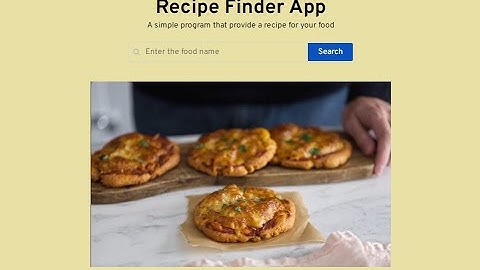 Recipe Finder App in VanillaJS
