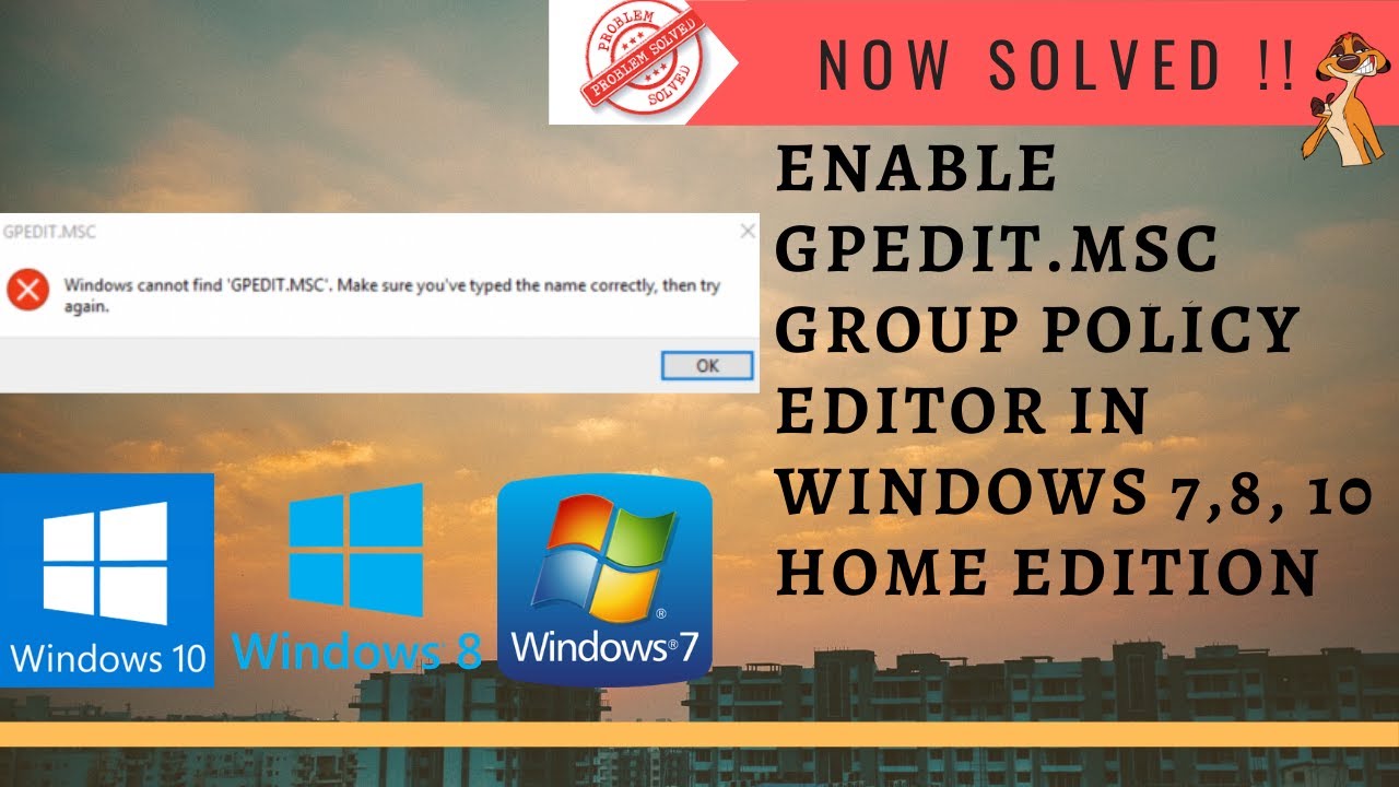 Gpedit.msc is missing in windows 10 home  Windows 11 - YouTube