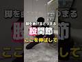 脚を曲げると股関節がつまる人は試して！#shortvideo #セルフケア #整体 #整体fixibe上野 #ストレッチ #股関節