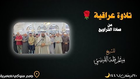 تلاوة جميلة للشيخ ميثم القيسي من صلاة التراويح في جامع ملوكي في العامرية 🌹