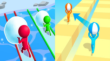 Snow Race VS Tricky Track 3D  🏃‍♂️🔷🏃‍♂️ All Levels Gameplay Android, ios (Part 13)