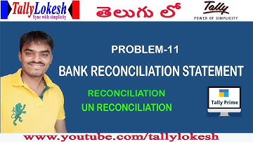 Bank Reconciliation Statement in Tally Prime Telugu | Learn BRS - By Lokesh