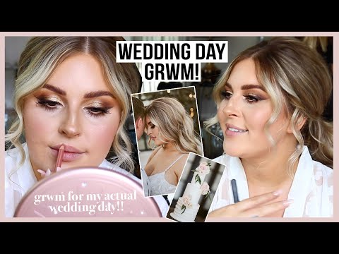 Wedding Makeup GRWM 👰🏼 get ready with me on my ACTUAL wedding day 💍💒