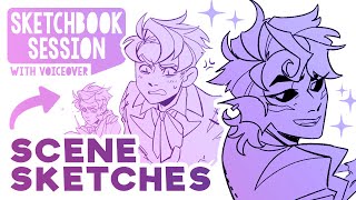 Drawing my Tentacle Warlock AND HIS PATRON  | SKETCHBOOK SESSION