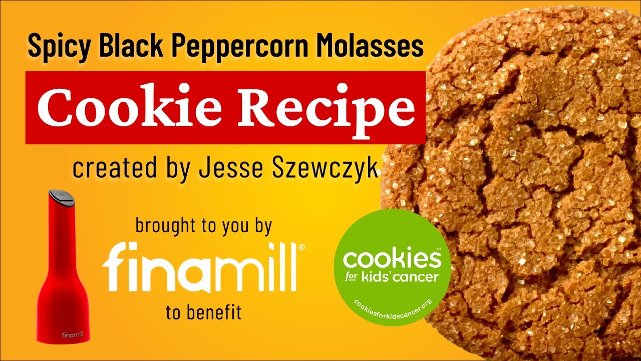 Spicy Black Peppercorn Molasses Cookie Recipe to benefit Cookies for