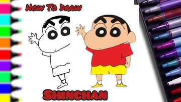 How to Draw ShinChan Step by Step || Easy Drawing Shin-Chan Nohara YO YO