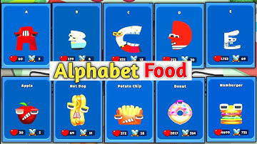 Merge Alphabet Lore Run, Number Lore, Merge Alphabet Food Monster Part 3 ⭐⭐⭐⭐⭐ ABCD...WXYZ