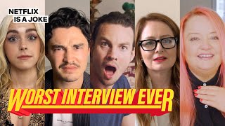 Chilling Adventures of Sabrina Cast Prank Each Other | Worst Interview Ever
