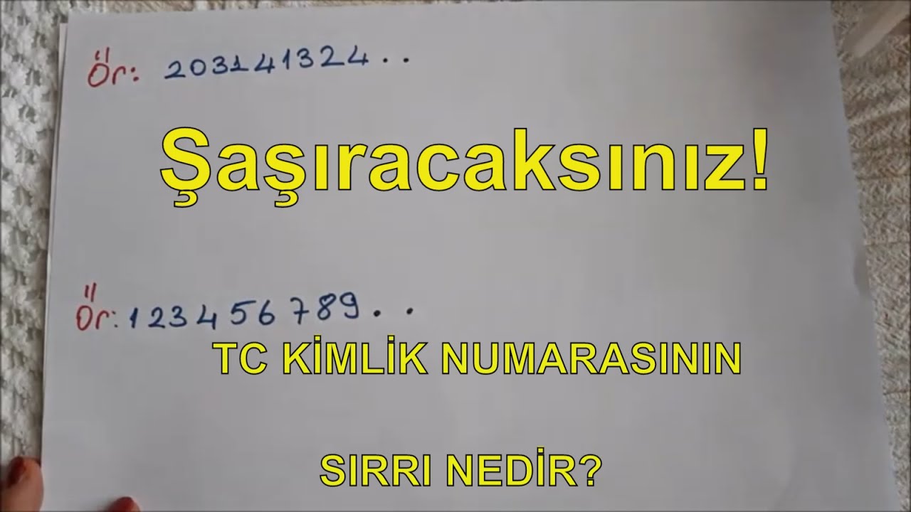 Şaşıracaksınız İlginç Bilgiler _ TC Kimlik Numarası Hesaplama - YouTube