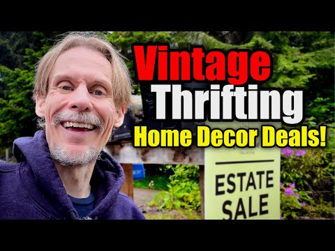 Estate Sale & Flea Market Thrifting for Vintage Decor & Collectibles!