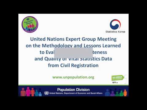 Session 1: State of civil registration and vital statistics (CRVS) systems in the world