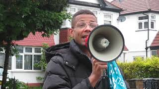 Daniel Kebede, General Secretary of the NEU,  at Byron Court Picket   SD 480p