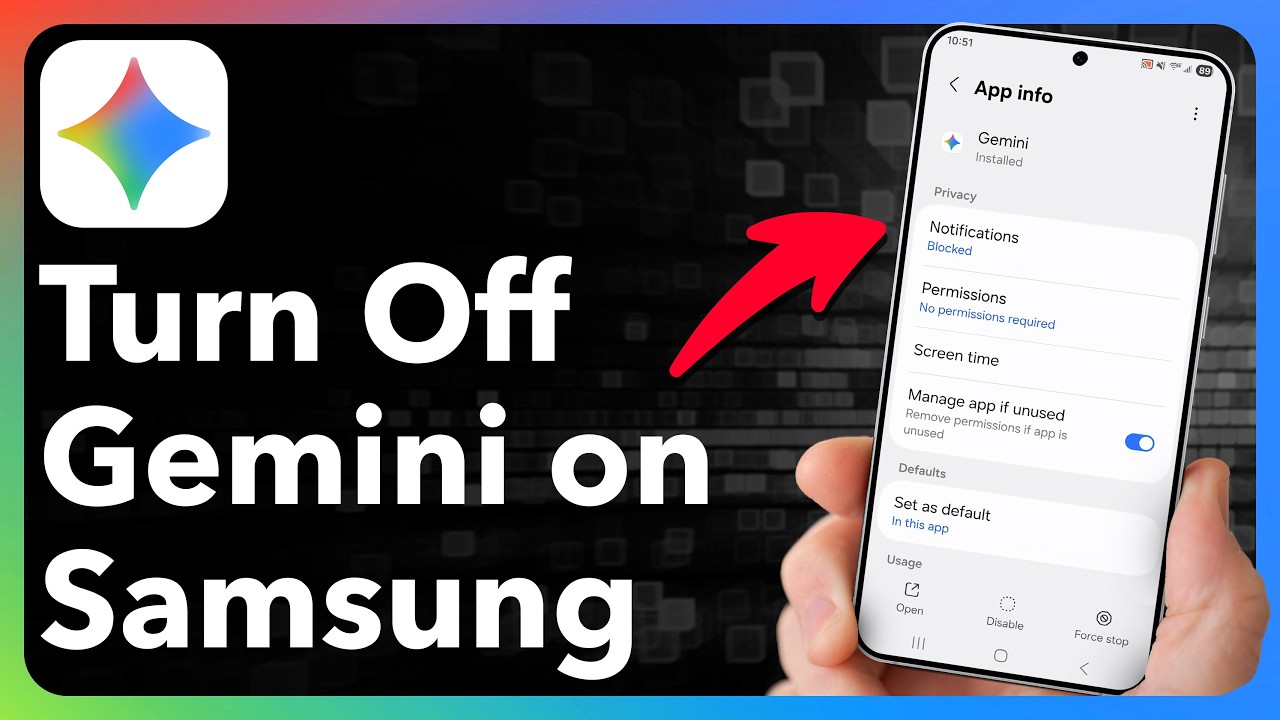 How To Turn Off Gemini On Samsung Phone - YouTube